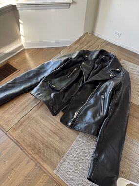 ASOS Black Leather Biker Jacket